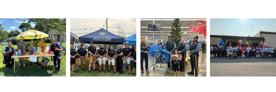 Hackettstown Officers performing food drives and shop with a cop