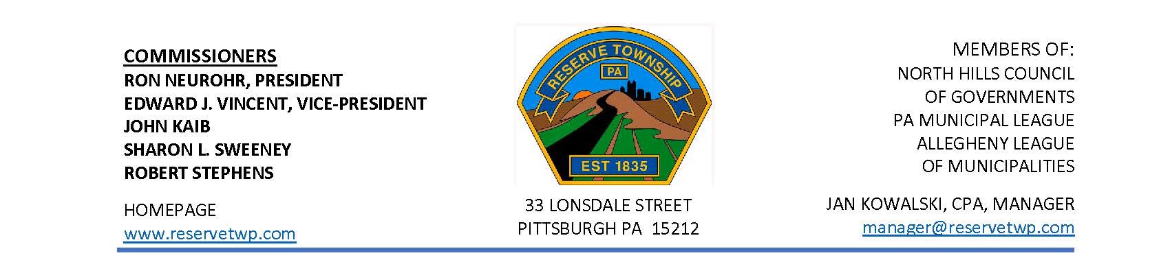 Reserve Township Police Department, PA