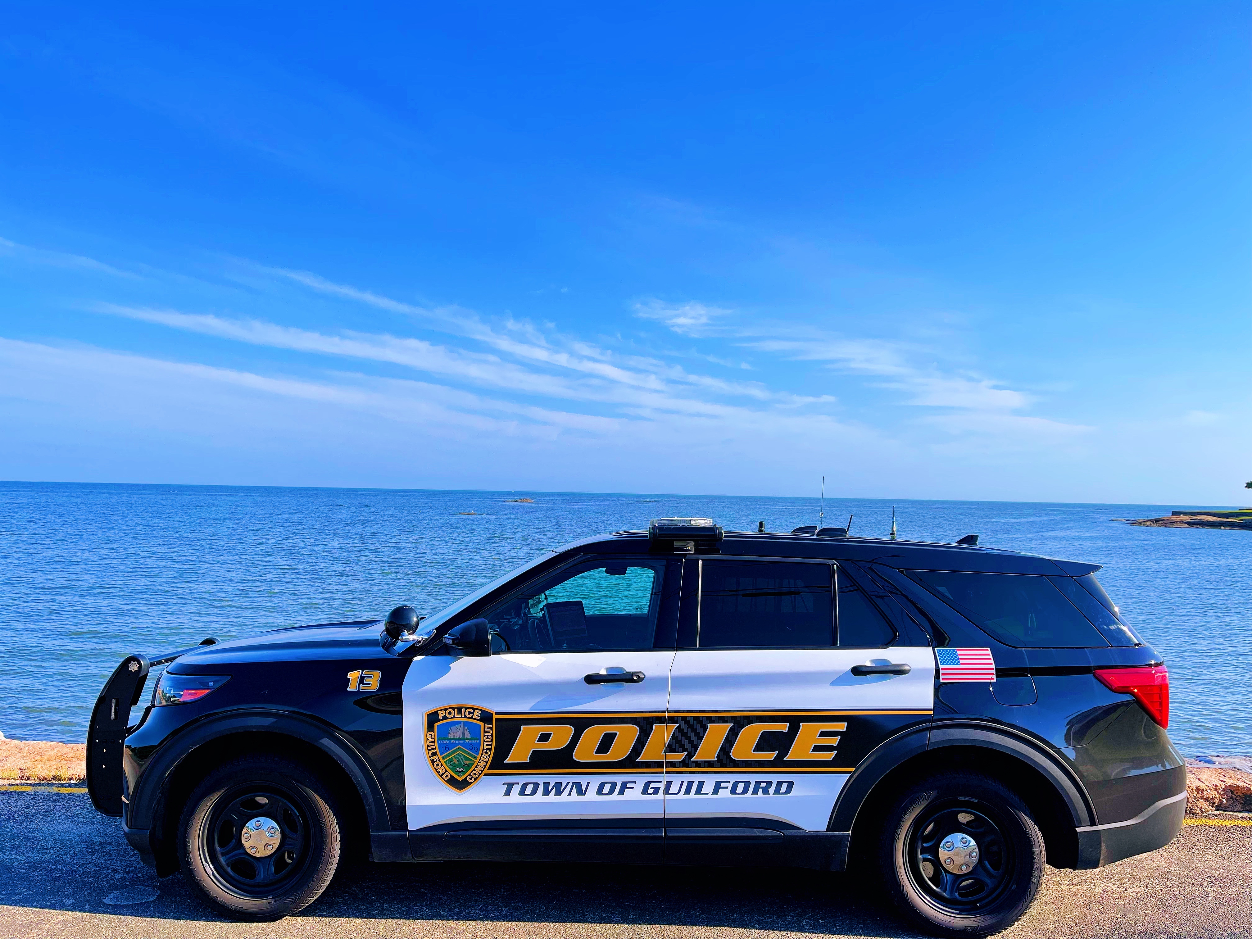 Guilford Police Car on Falcon Road