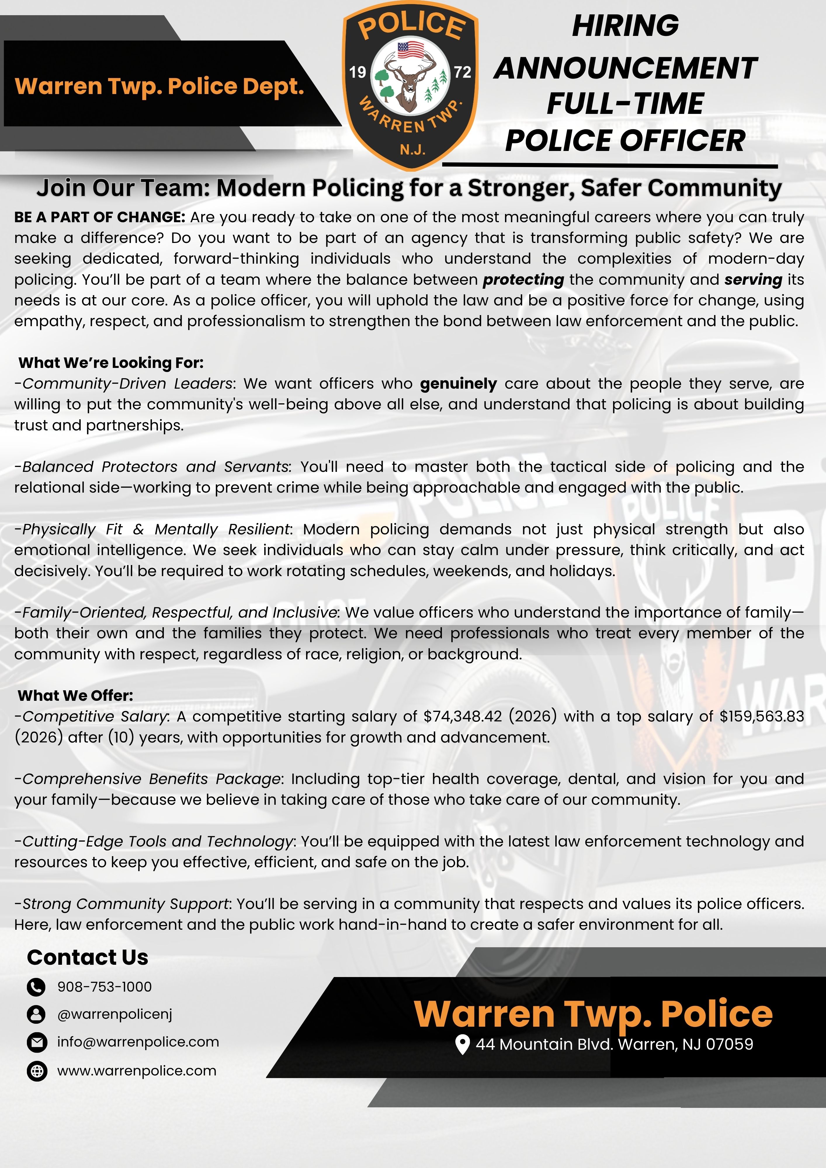 Warren Township Police Department, NJ 