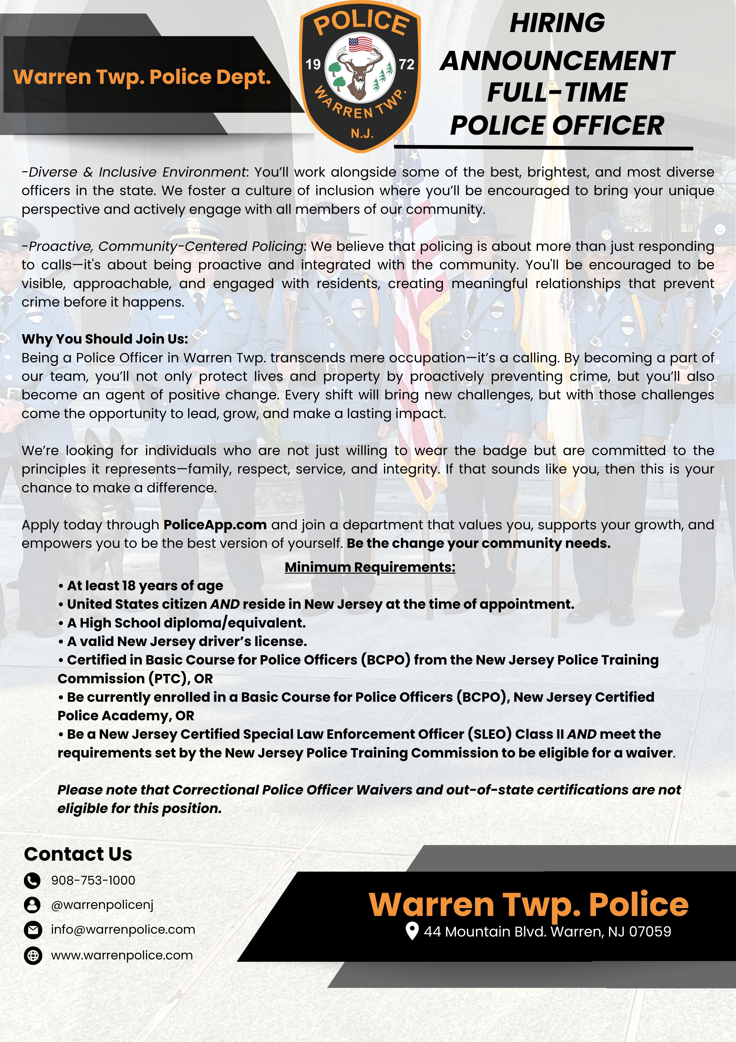 Warren Township Police Department, NJ 