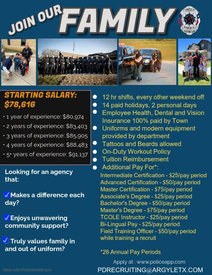 Argyle Police Department, TX 