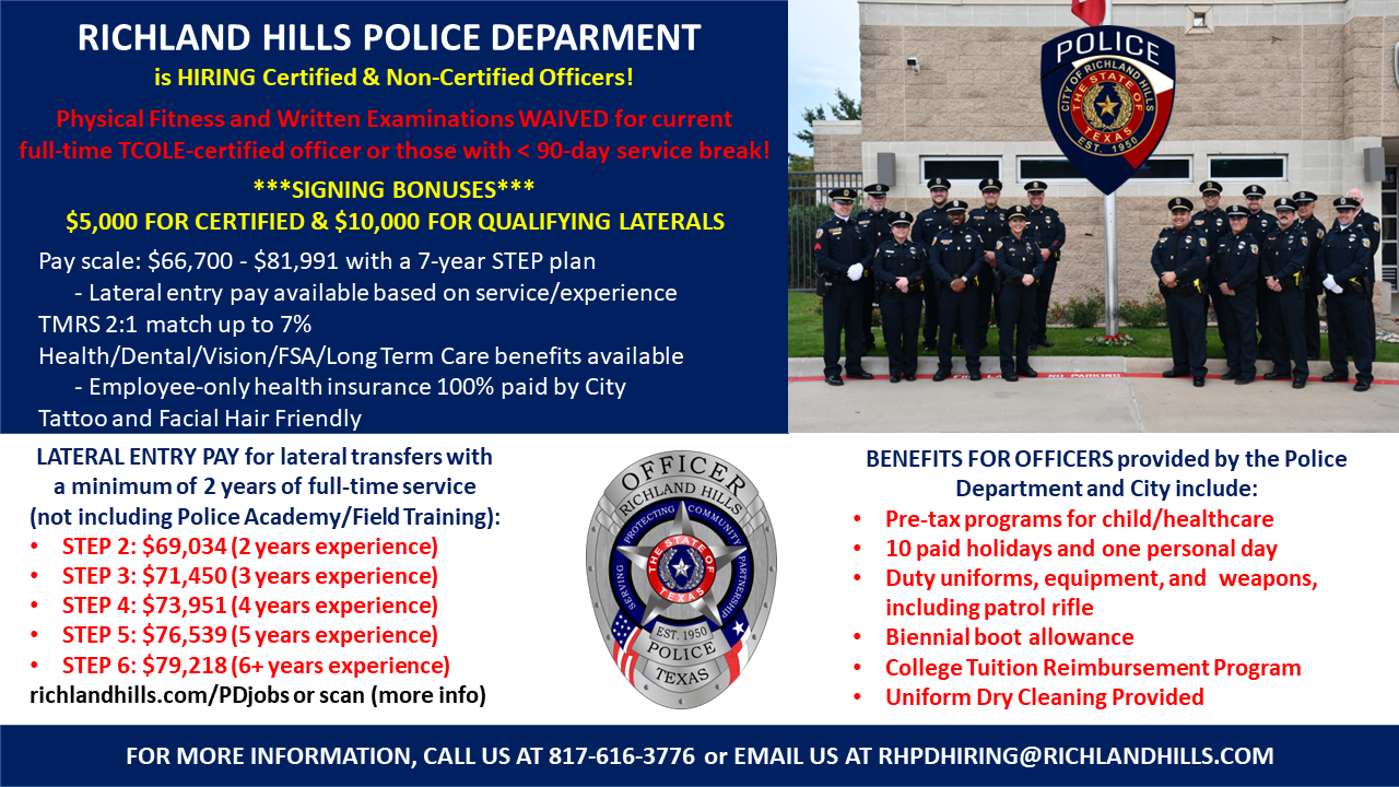 Richland Hills Police Department, TX 