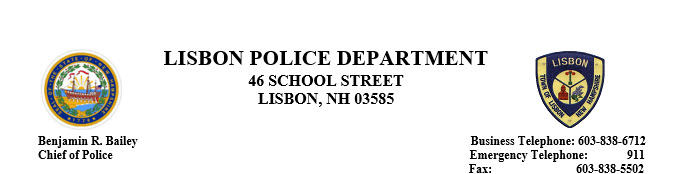 Lisbon Police Department, NH 