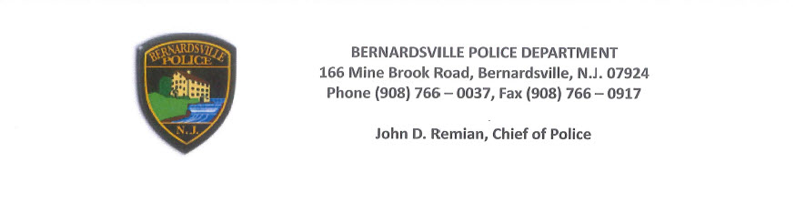 Bernardsville Police Department, NJ 