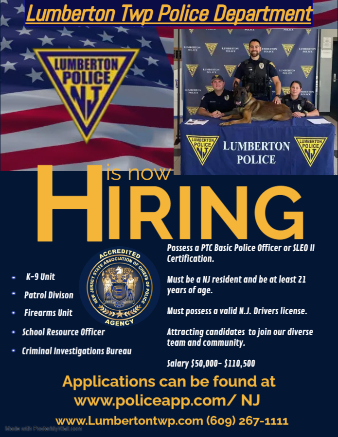 Lumberton Township, NJ Police Jobs Certified EmploymentApp
