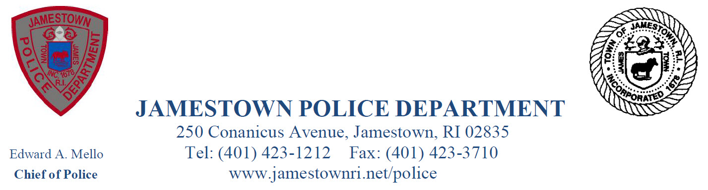 Jamestown Police Department, RI 