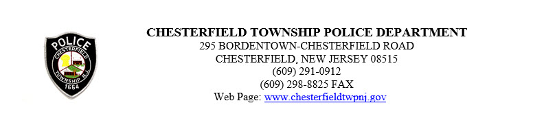 Chesterfield Township Police Department, NJ 